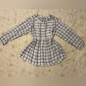 WRANGLER NWT Women's Babydoll Plaid Blouse White, 100% VISCOSE - NATURAL FIBERS💗